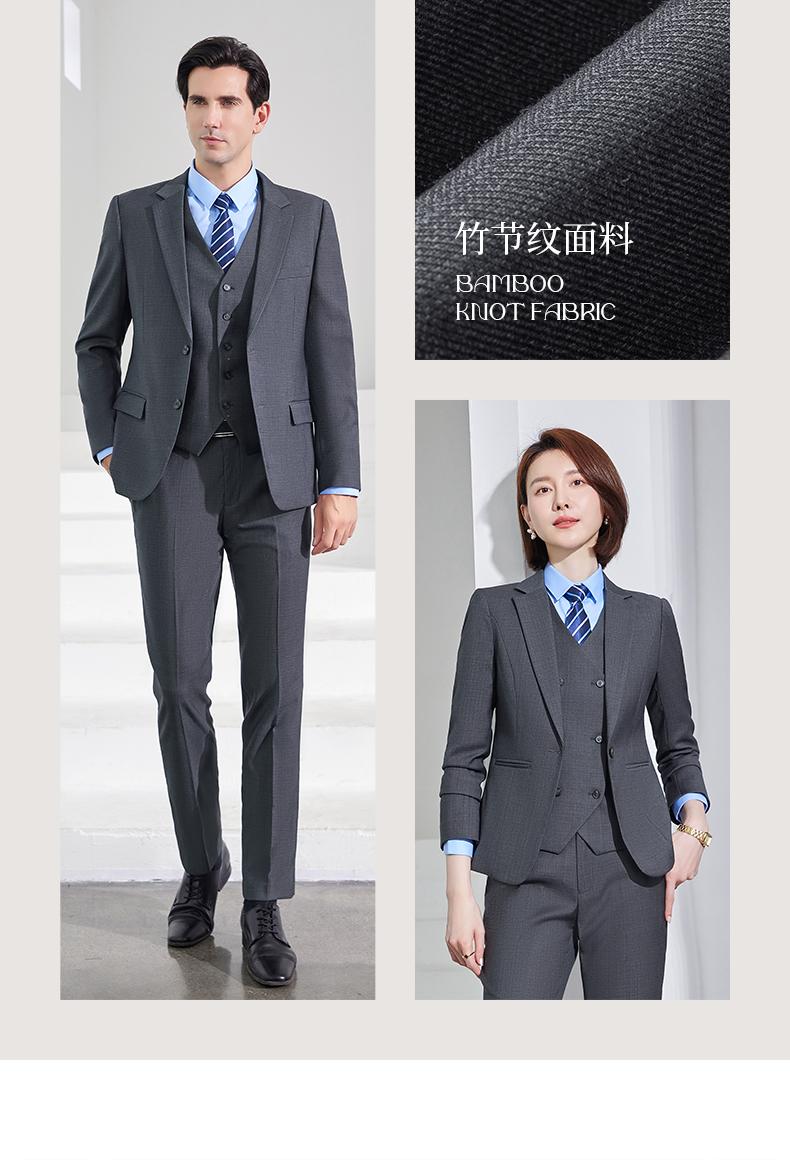 6618 Style/men's Doubles And Women's Single Button Suit/spun Bamboo Knot Patterned -400g Suit Set