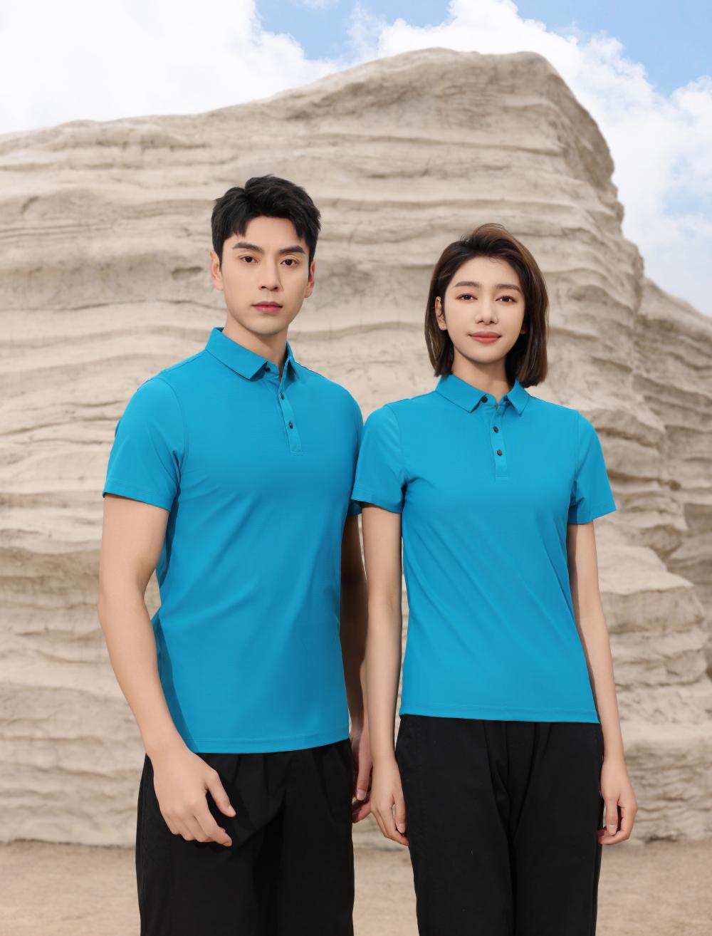 BT6678 High-end Semi Seamless Lapel Polo Short Sleeved Lapel