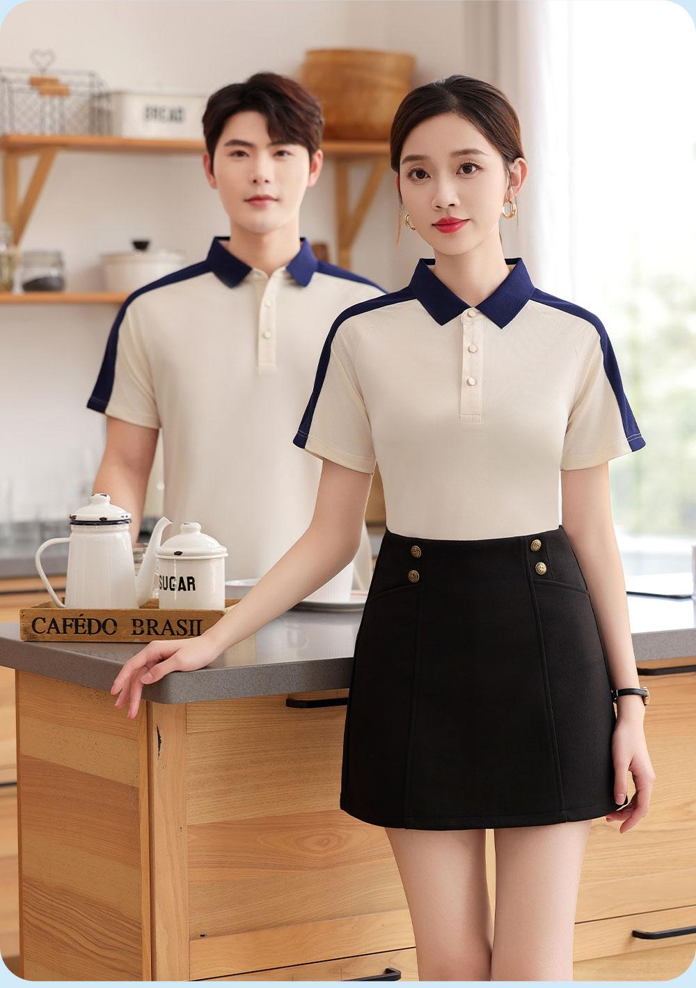 KF9255 # Fashion Polo Shirt Polo Short Sleeve Collar