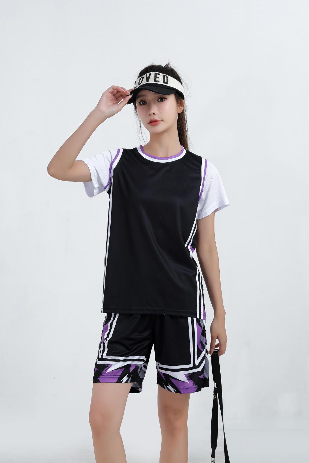 LQ1306 # Short Sleeved Basketball Set Short Sleeved Round Neck