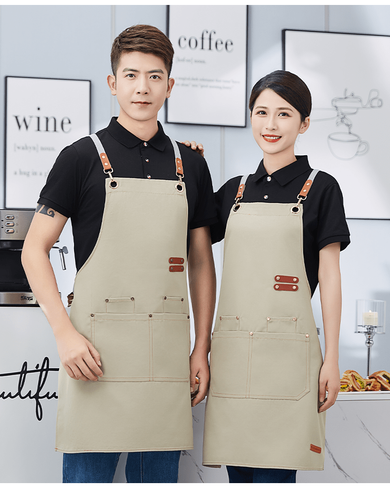 CX A11 # Adjustable Cross Strap Canvas Waterproof Apron H-shaped Cross Strap