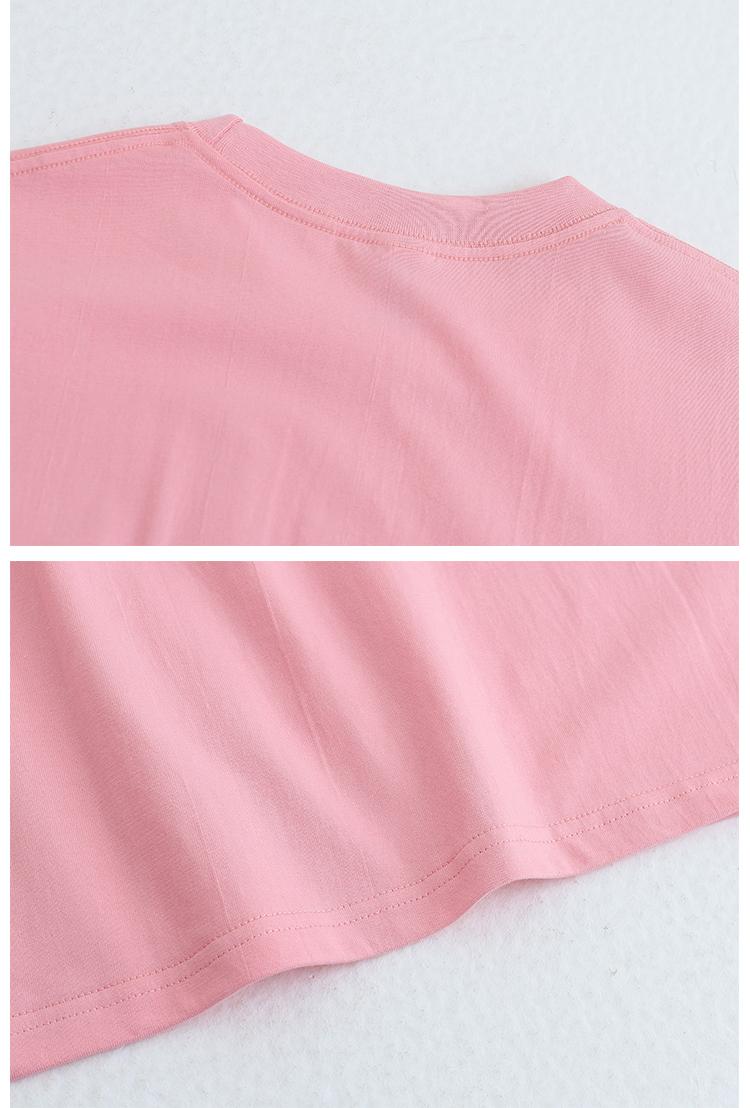 05C # 240g Pure Cotton Combed Tight Siro Ribbed Sleeves Long Sleeves T Sleeves (split Hem) T-shirt Long Sleeves Round Neck