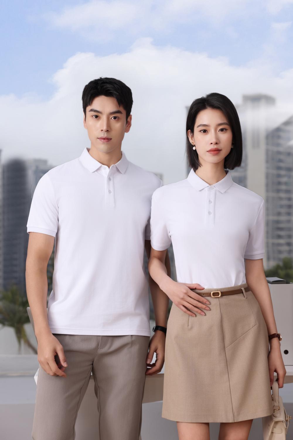 BT6688 Mulberry Silk Solid Color Polo Short Sleeve Collar