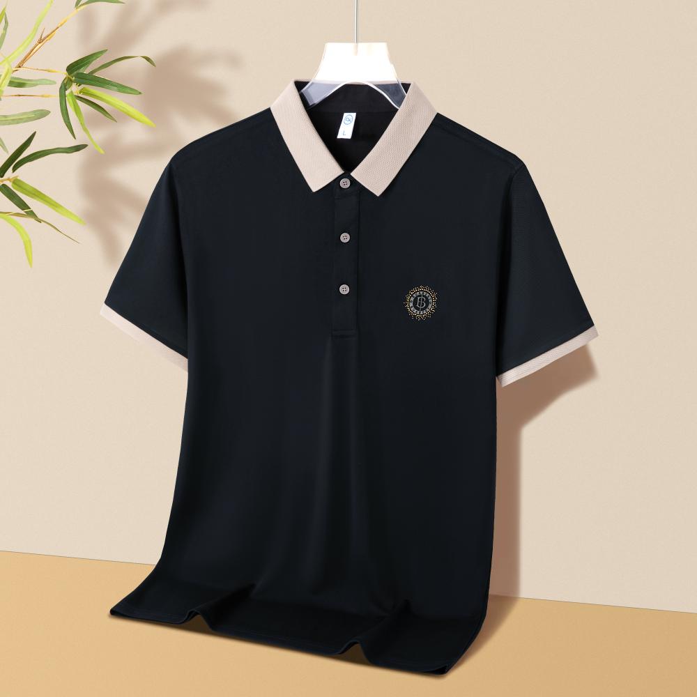 CX2601 Color Blocked Polo Short Sleeved Lapel