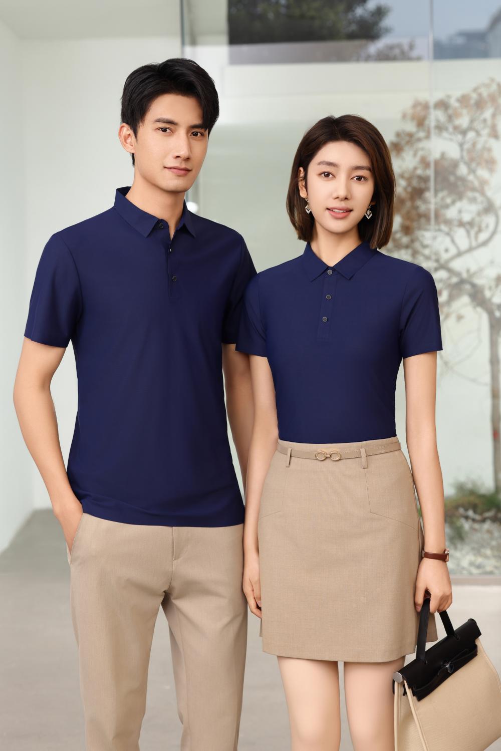 BT6679 High-end Seamless Lapel Polo Short Sleeved Lapel