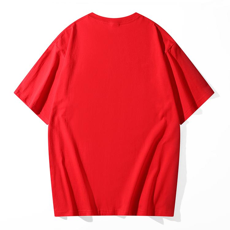 A5018-200g Off Shoulder Short Sleeved Round Neck Pure Cotton T-shirt