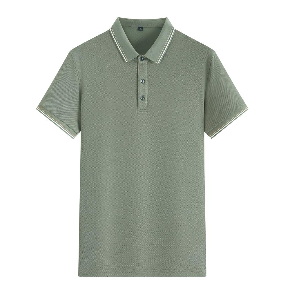 246 (Eiffel) Large Mesh Striped Shirt Collar, Polo Short Sleeved Collar