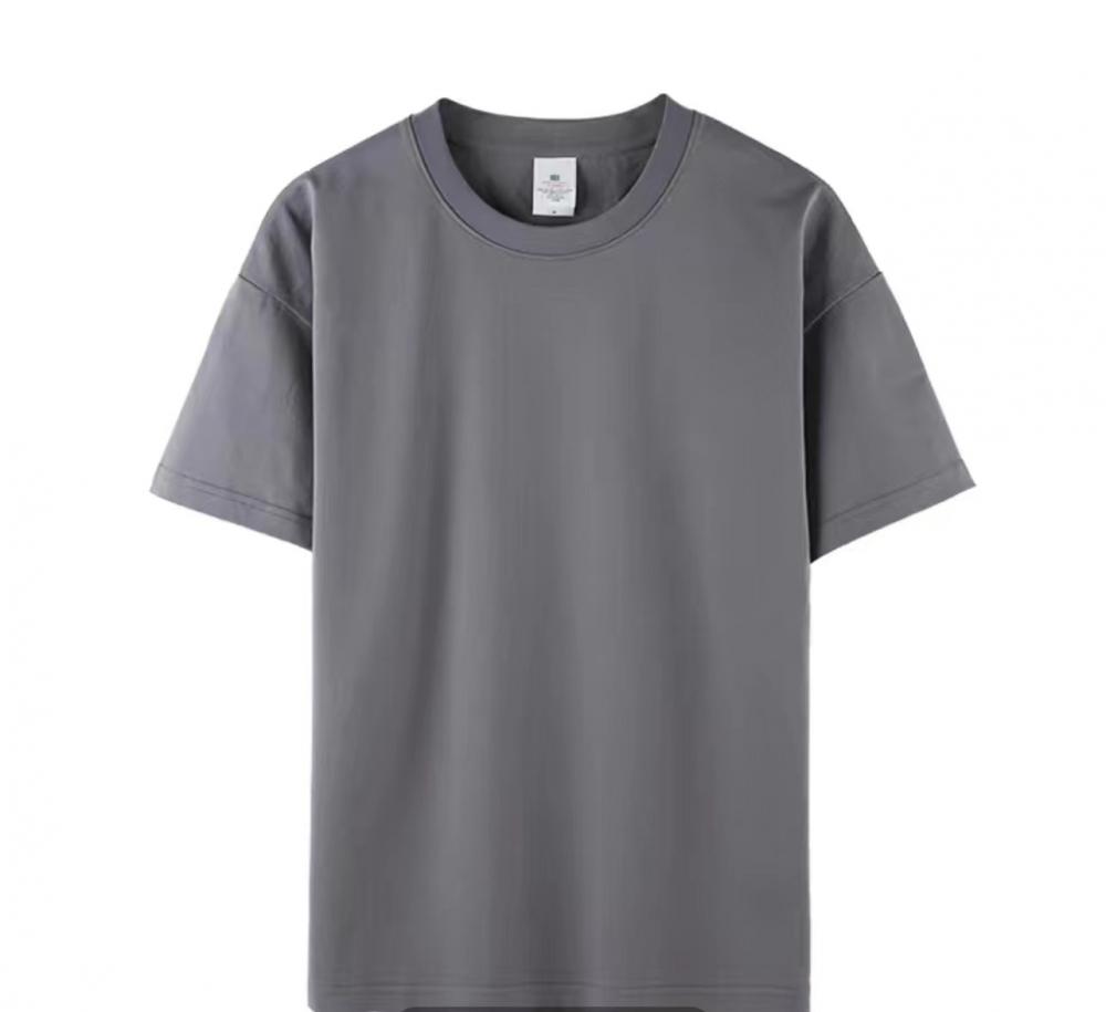 A5030-200g Micro Shoulder Cotton Half Sleeve T-shirt Short Sleeve Round Neck