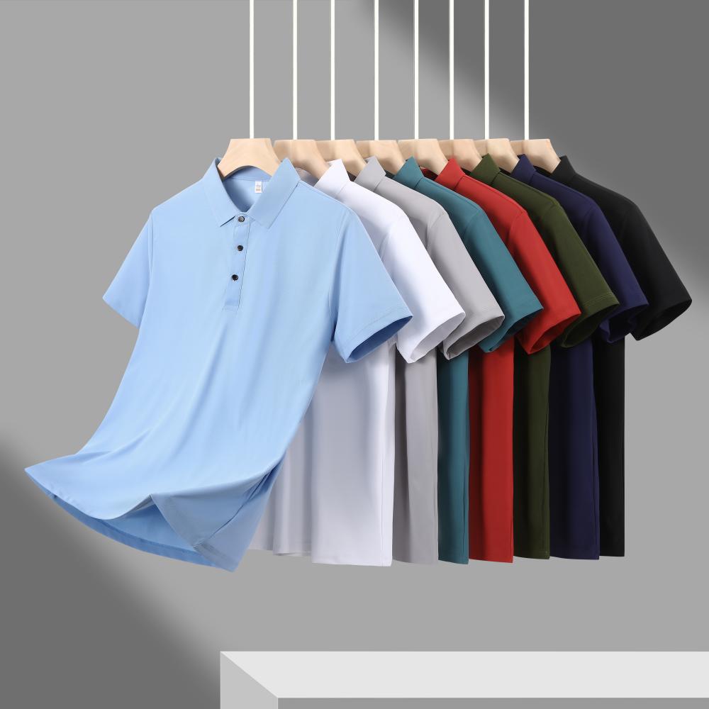 3501 Nylon Ammonia Solid Color Lapel Polo Short Sleeved Lapel