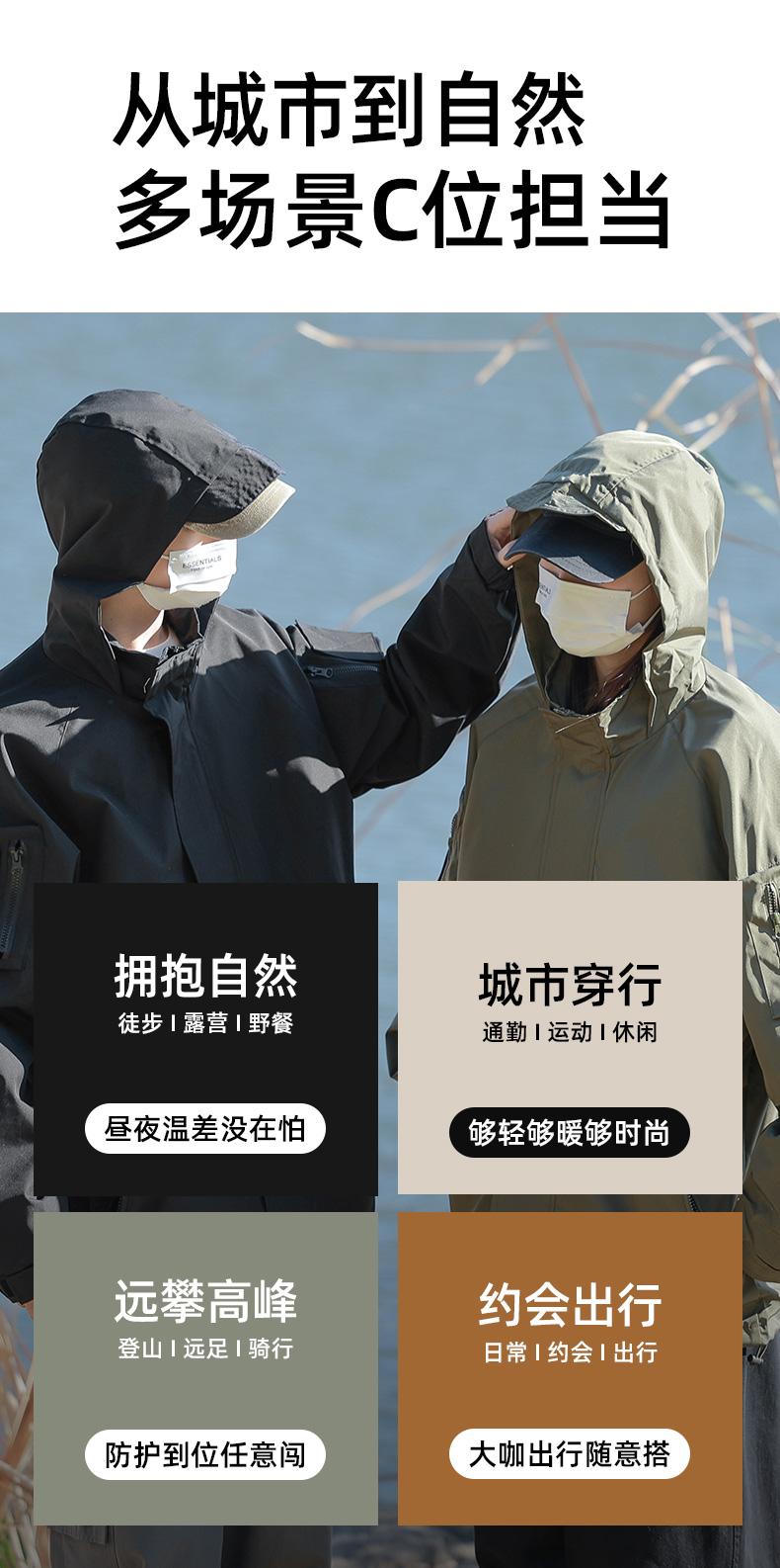 F1992- Thin Single-layer Sports Jacket, Casual Assault Jacket, Waterproof Outdoor Jacket