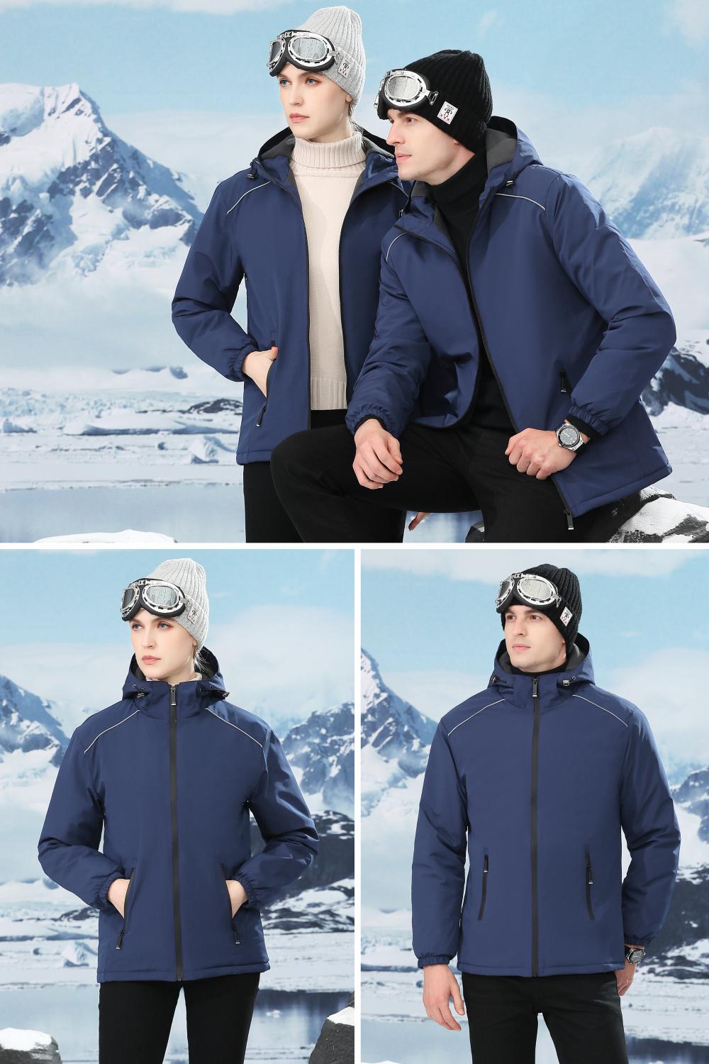 F8808 Single-layer Velvet Thickened Windproof And Waterproof Submachine Jacket With Integrated Thickening