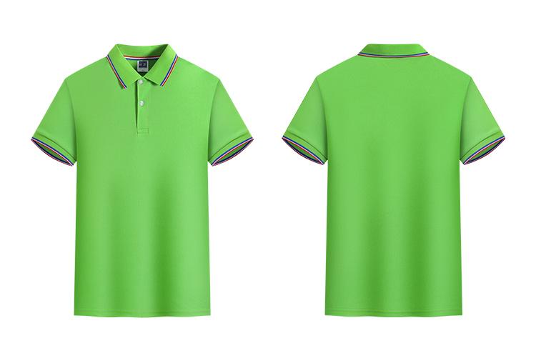 F1092 Tencel Cotton Intercolor Collar Non Pilling Business Polo Short Sleeve Collar