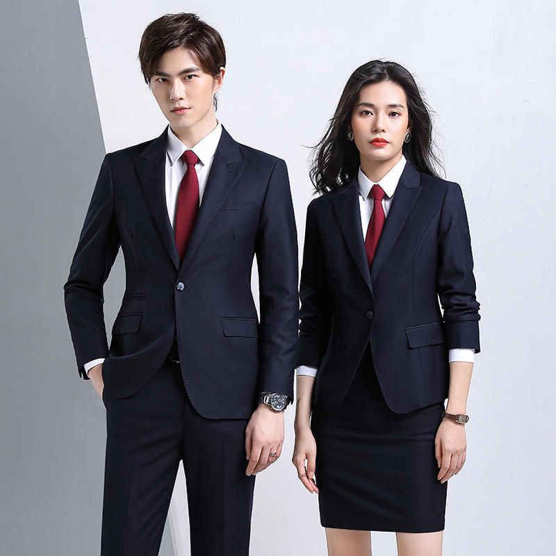 J692/Single Button Suit/High End Bead Edge Dark Grain Thin Material/Men's And Women's Suit Slim Fit Version