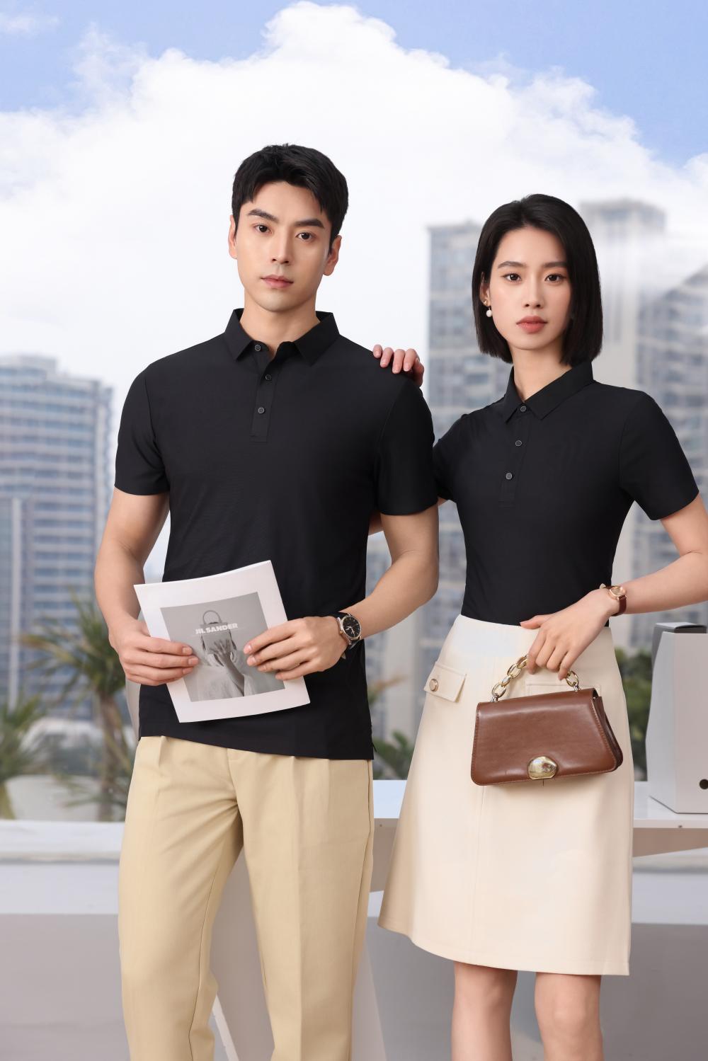 BT6679 High-end Seamless Lapel Polo Short Sleeved Lapel