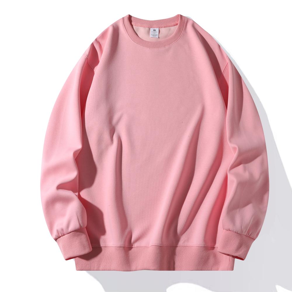 Composite Cotton Top Silk Shoulder Sweatshirt Round Neck