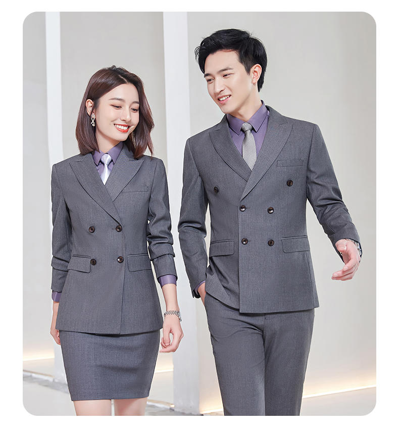 E-5 Style/thick Imitation Wool/double Breasted Suit (8 Colors - Out Of Stock, Customized Upon Order), Black Ample Suit Slim Fit Version