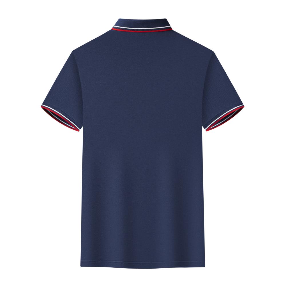 BT6698 Mulberry Silk Intercolor Collar Polo Short Sleeve Collar