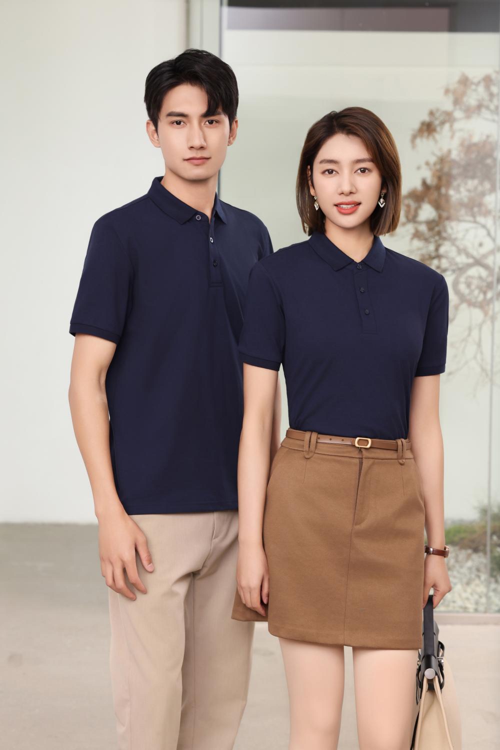 BT6699 Sorona Solid Color Lapel Polo Short Sleeved Lapel