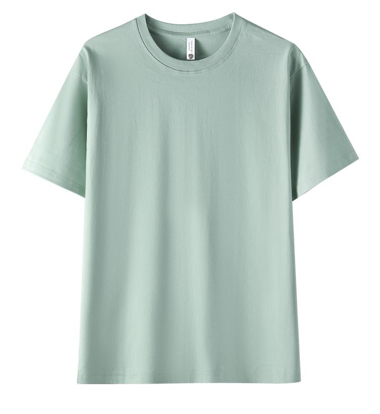 A5003-255g Off Shoulder Short Sleeved Round Neck Pure Cotton T-shirt