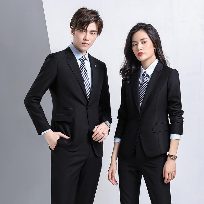 J692/Single Button Suit/High End Bead Edge Dark Grain Thin Material/Men's And Women's Suit Slim Fit Version