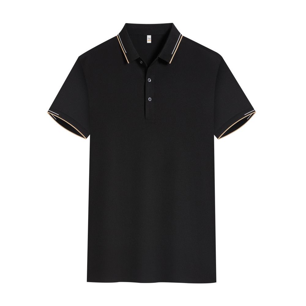 TH3503 Waffle Double Seamless Lapel Polo Short Sleeved Lapel