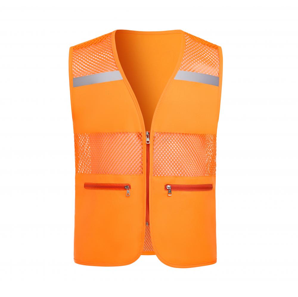 M4002- Fishing Net Pocket Zipper Vest Single-layer