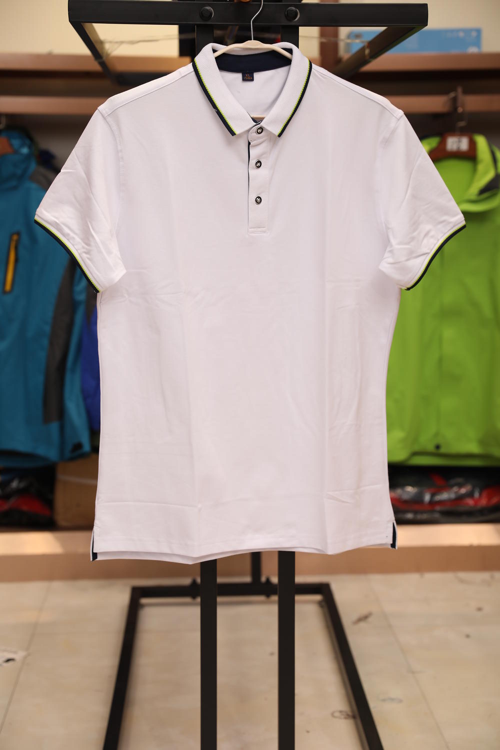 402 Golf Bead Collar Men's Polo Short Sleeve Collar