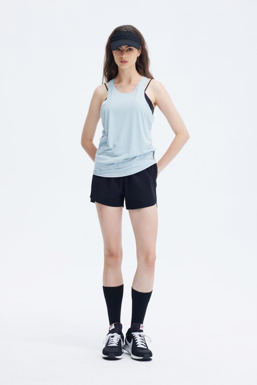 CQ9003 # Lightweight Sports Tank Top T-shirt With Sleeveless Round Neck