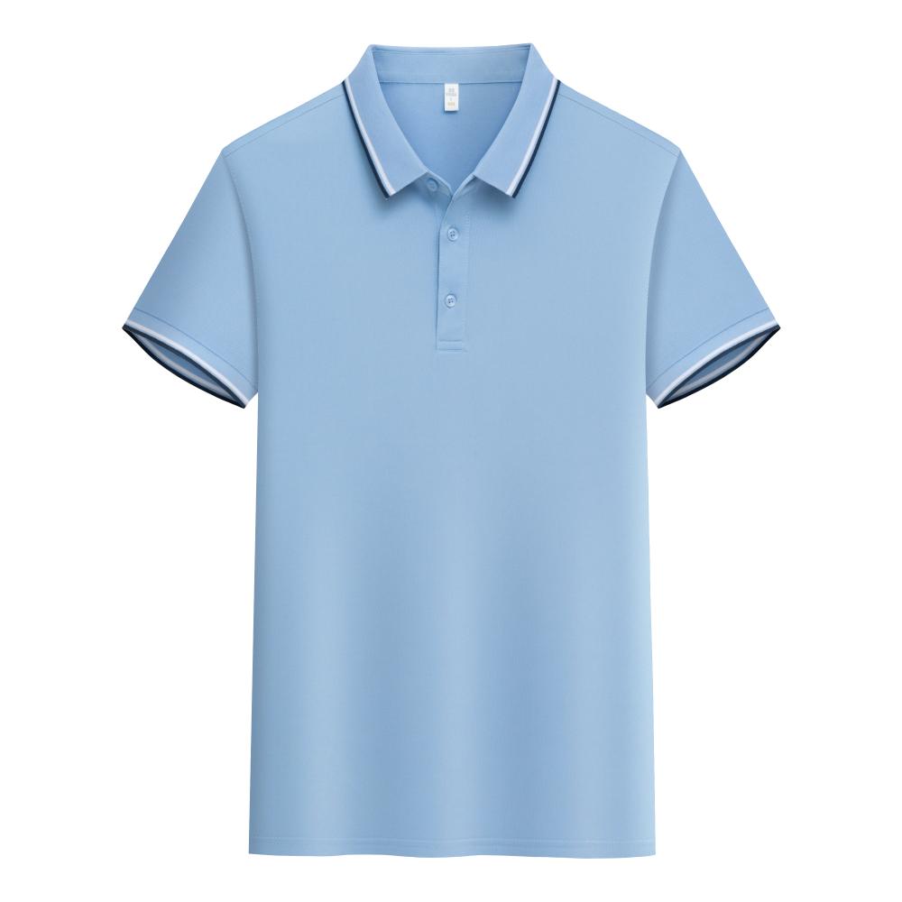 2302 Parallel Bar Lapel Polo Short Sleeved Lapel