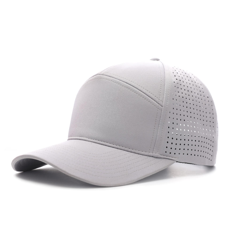 HB158 # High End Laser Mesh Quick Drying Seven Piece Hat, Baseball Cap