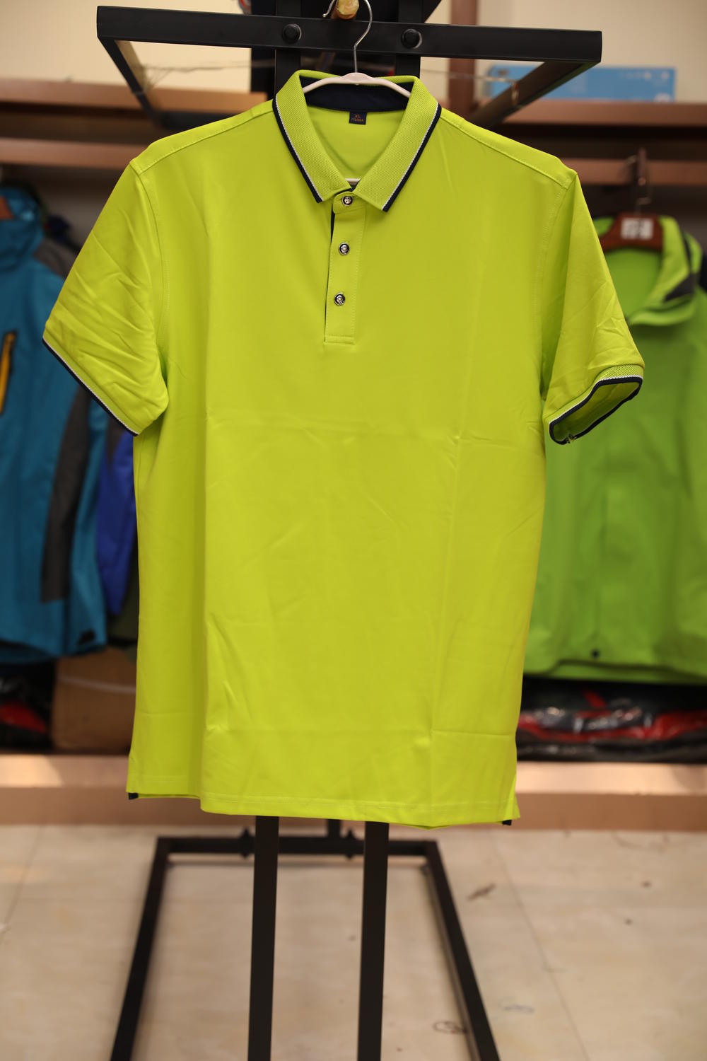 402 Golf Bead Collar Men's Polo Short Sleeve Collar