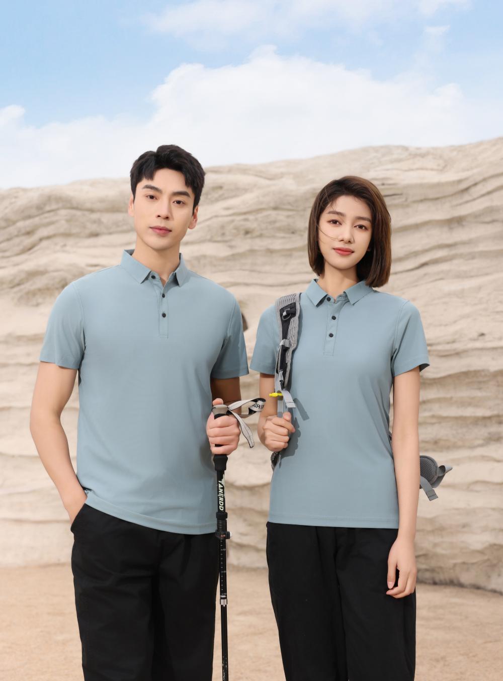 BT6678 High-end Semi Seamless Lapel Polo Short Sleeved Lapel