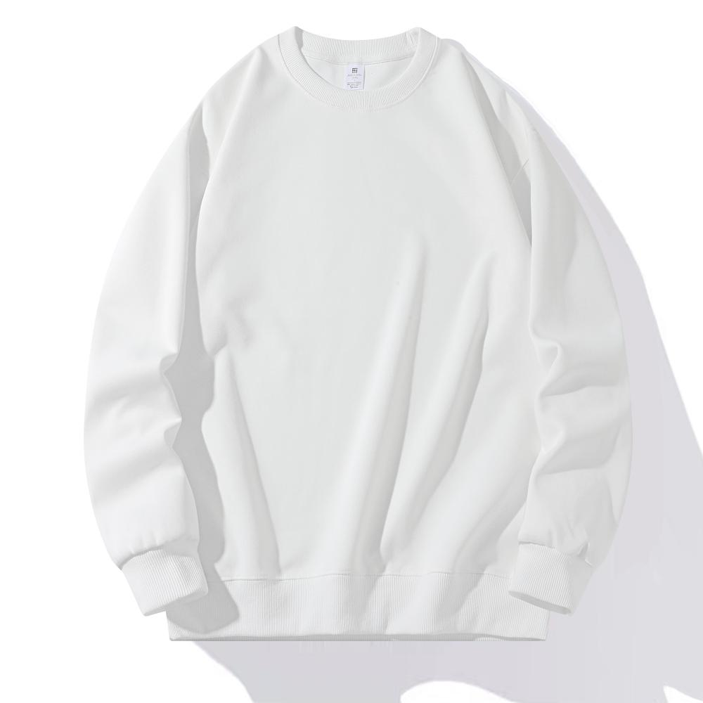 Composite Cotton Top Silk Shoulder Sweatshirt Round Neck