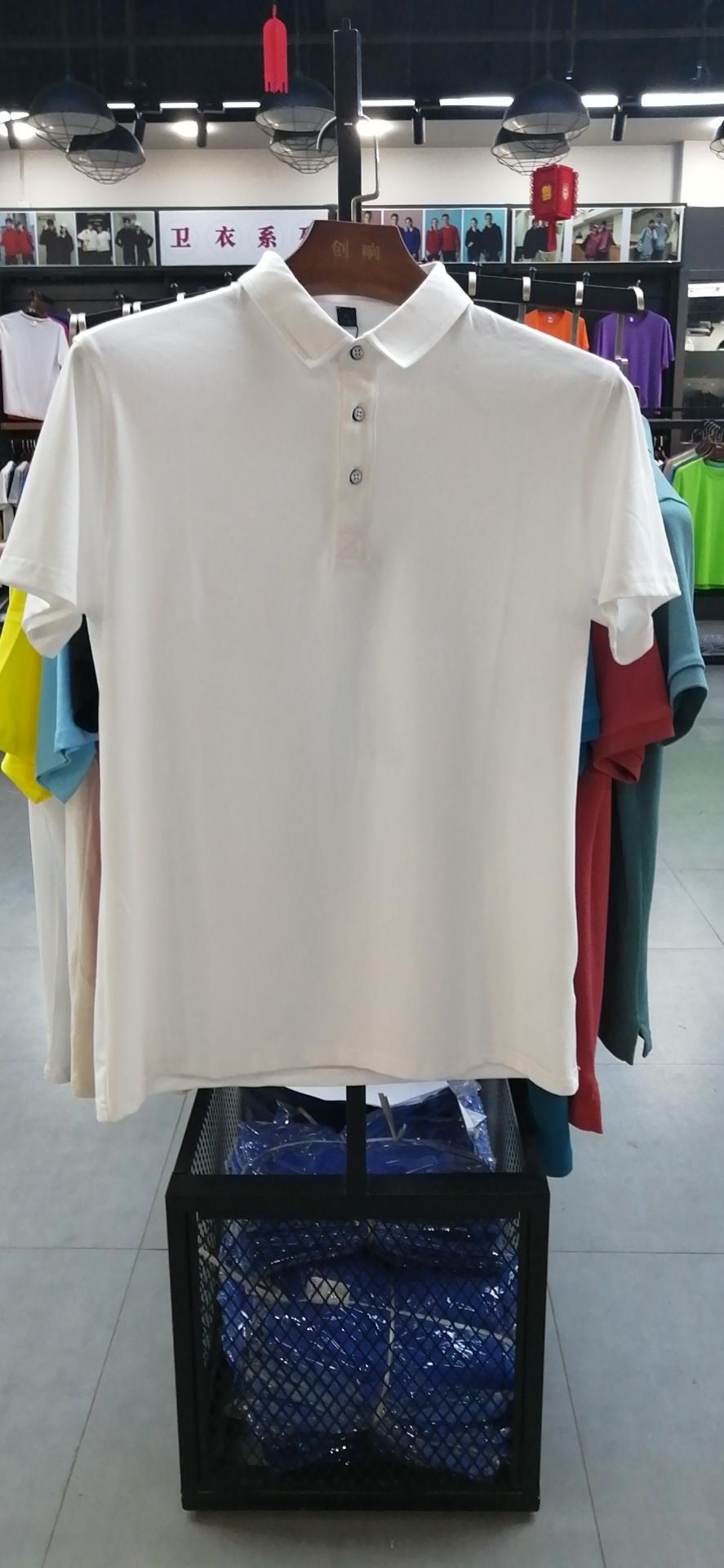 6008 Ice Cool Cotton Solid Color Shirt Collar (Adult) Polo Short Sleeve Collar