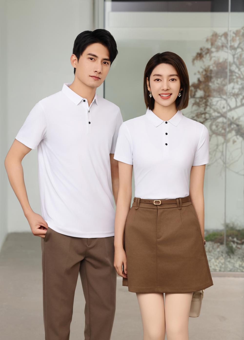 BT6678 High-end Semi Seamless Lapel Polo Short Sleeved Lapel