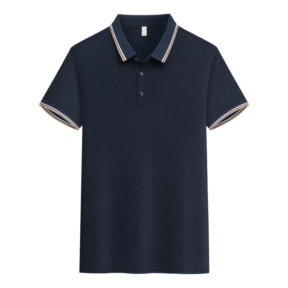 2302 Parallel Bar Lapel Polo Short Sleeved Lapel