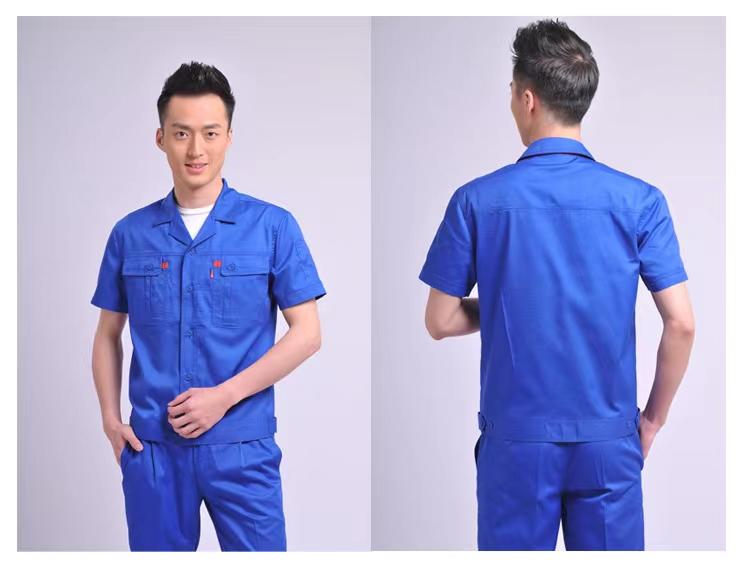 Summer Long Summer Short Same Style MYQJ713 Full Process Polyester Cotton Fine Twill TC65/35 6-color Spot+1 Workwear Short Sleeved Workwear