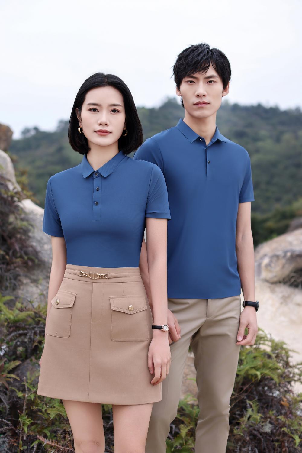 CX161 Seamless Lapel Polo Short Sleeved Lapel