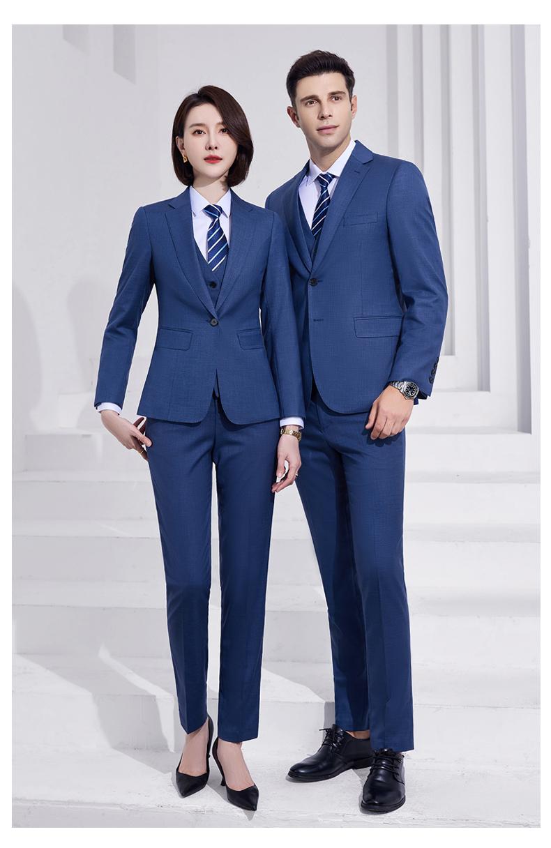 8898 BYD Haze Blue/Double Button Bead Edge -350g Suit Business And Leisure