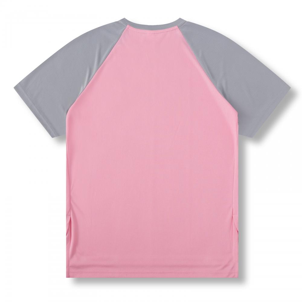 T104 # Color Blocked Short Sleeved Sportswear Short Sleeved Round Neck