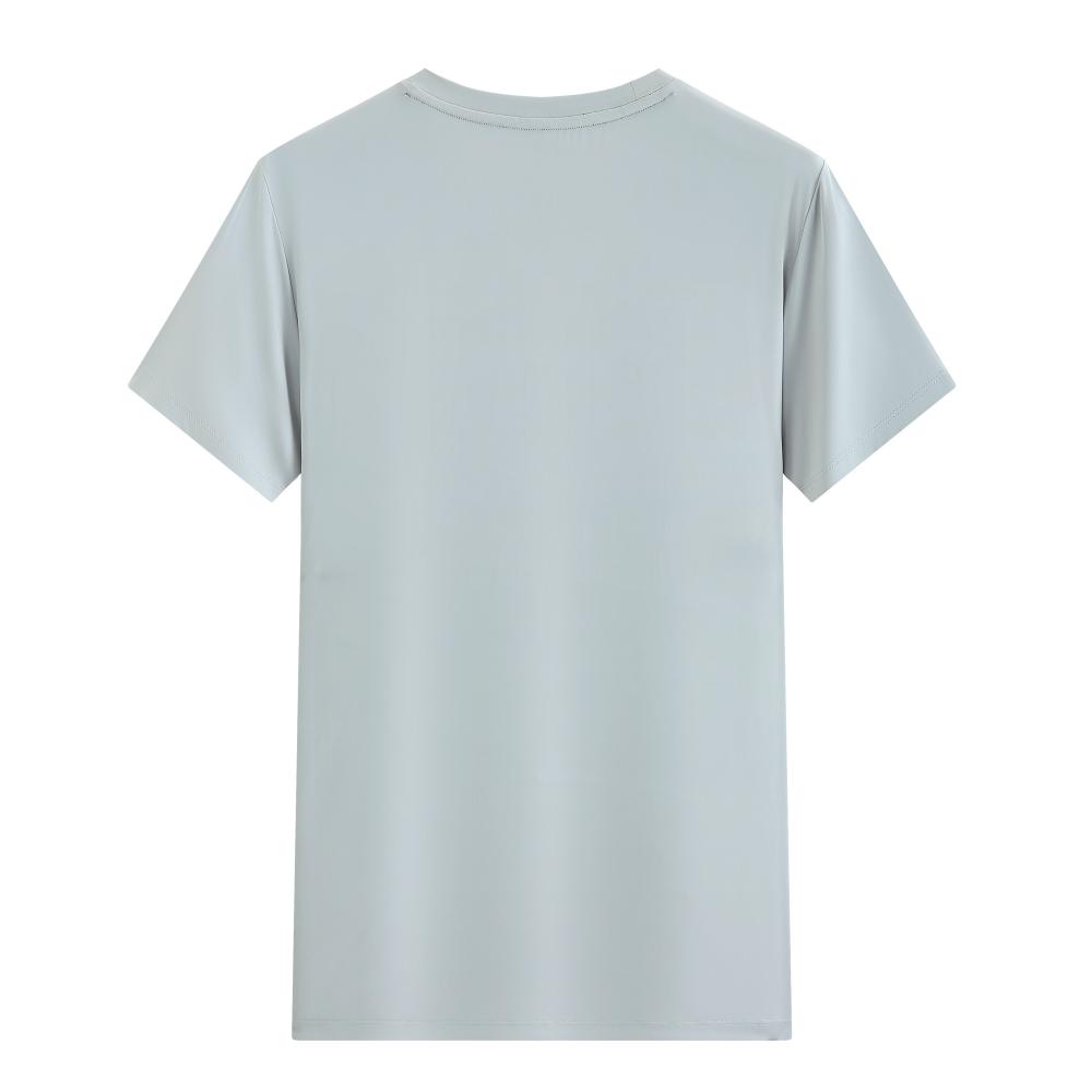 H813 Matte Plain Weave Round Neck T-shirt Short Sleeved Round Neck