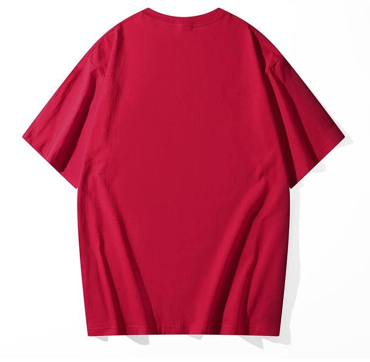 A5018-200g Off Shoulder Short Sleeved Round Neck Pure Cotton T-shirt