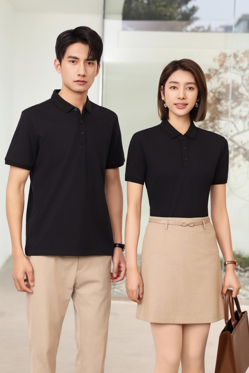 BT6699 Sorona Solid Color Lapel Polo Short Sleeved Lapel