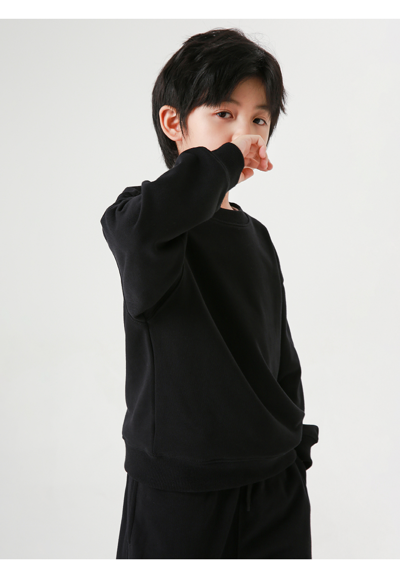 BW13 330 Pure Cotton Children's Round Neck Hoodie