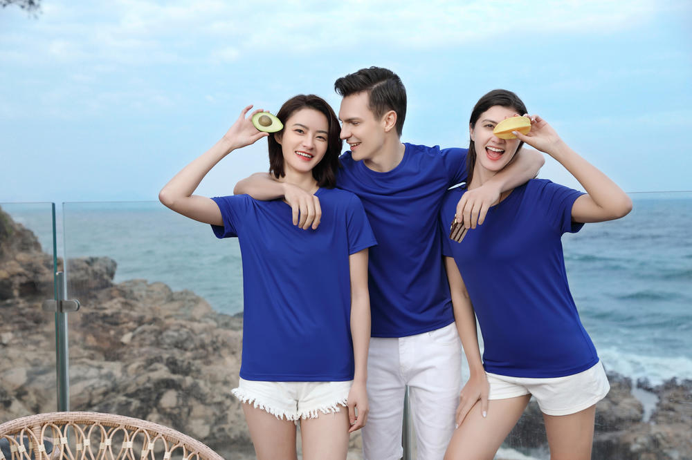 CX002 Plain Round Neck T-shirt Short Sleeved Round Neck