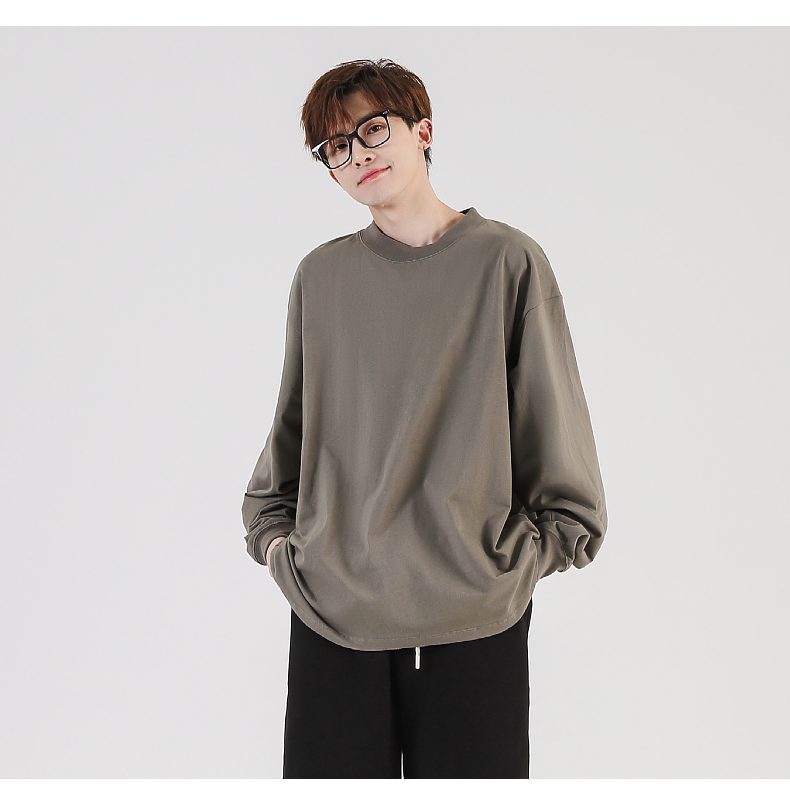 T038 Heavy Duty Wide Thread Long Sleeve T-shirt Long Sleeve Round Neck