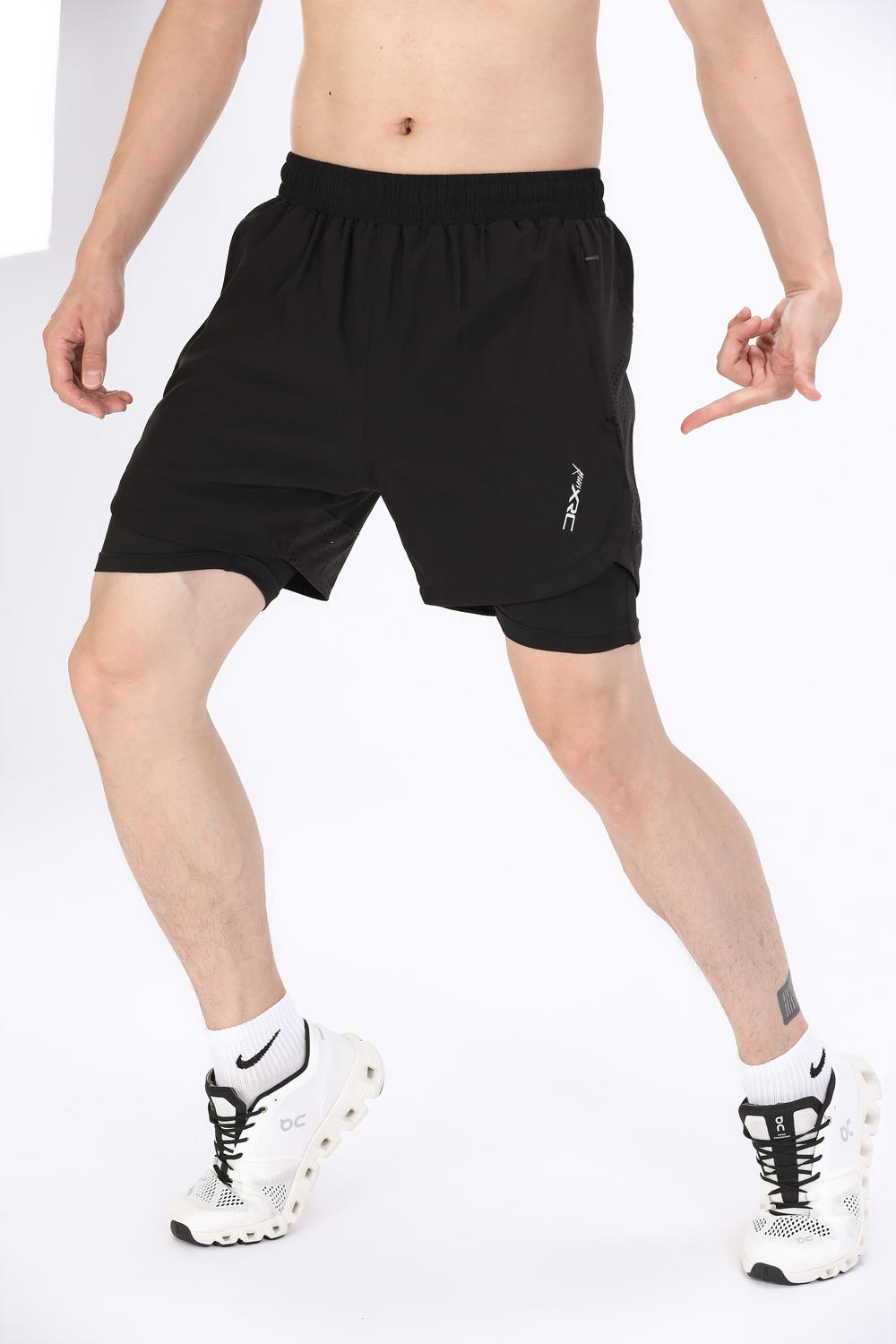 A6013- Double Layer Shorts, Running Pants, Swimming Pants, Three Part Pants For Men