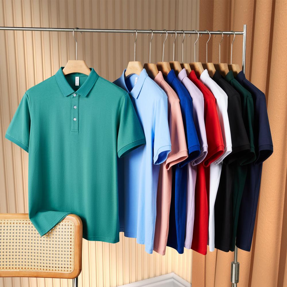 BT6699 Sorona Solid Color Lapel Polo Short Sleeved Lapel