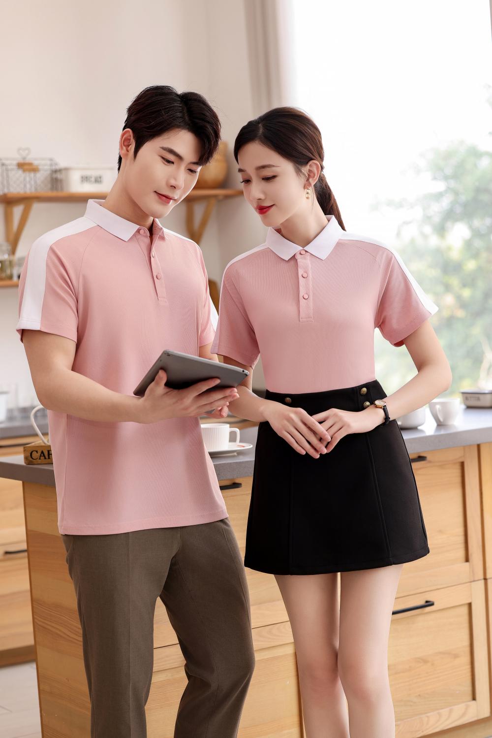 KF9255 # Fashion Polo Shirt Polo Short Sleeve Collar