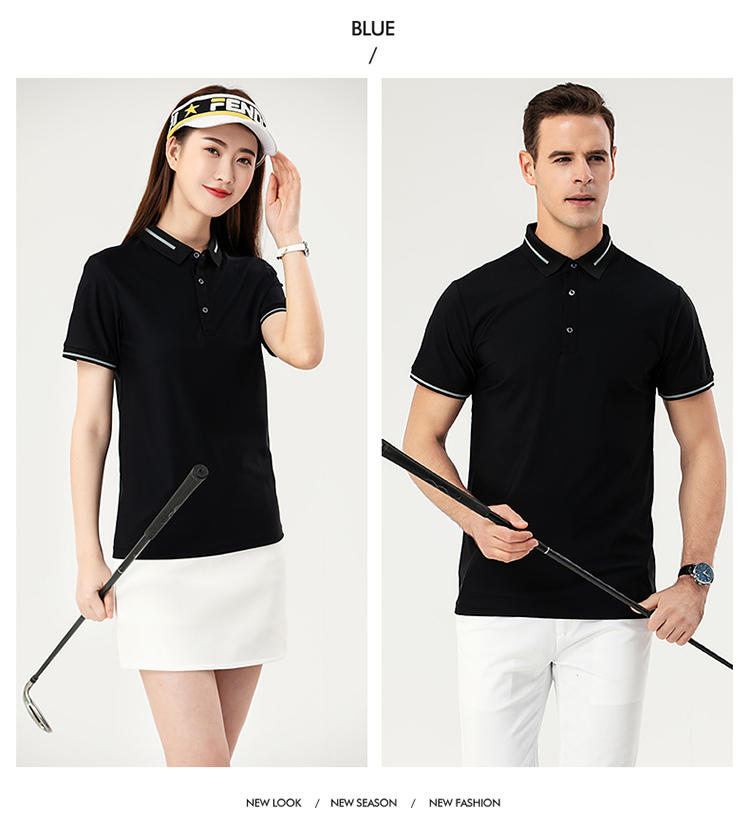 F9102 # Nylon Dynamic Beaded Polo Short Sleeve Collar